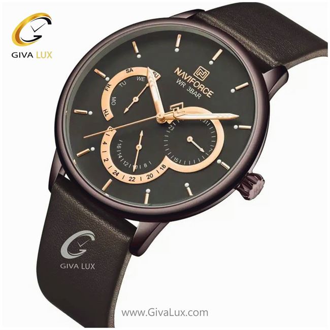 ساعت مچی اورجینال ناوی فورس سه موتوره فول تایم مدل NF3011M 3011 (3).jpg